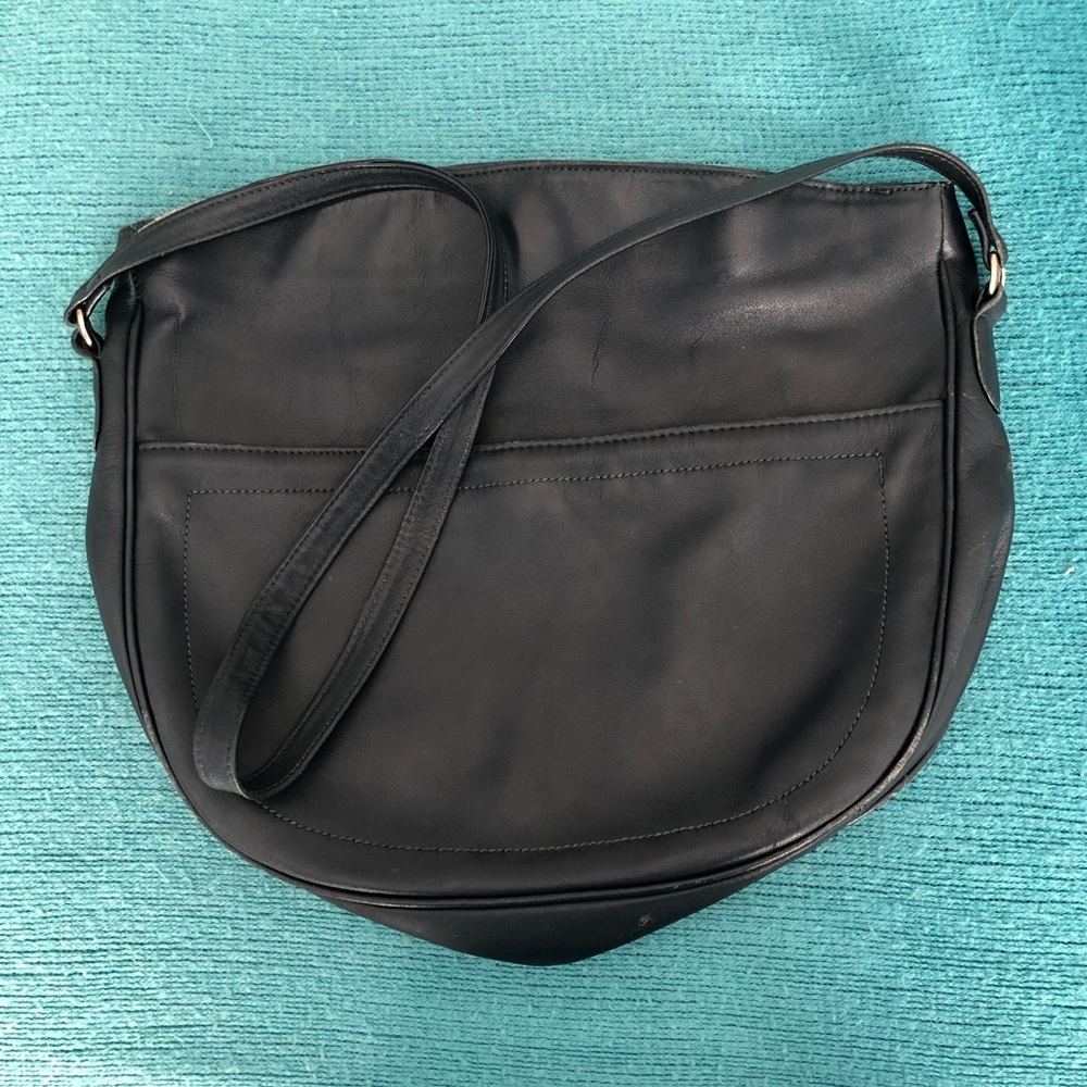 Vintage Demure Leather Hobo Bag
